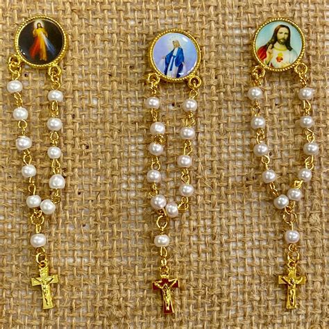 Catholic Rosary Pin Or Brooch Decennial Rosary Pin Etsy