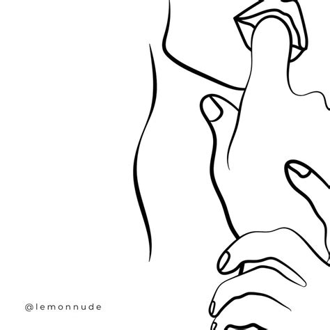 Woman Sucking Thumb 3 Sexual Pose Intimacy Sex Line Art Etsy