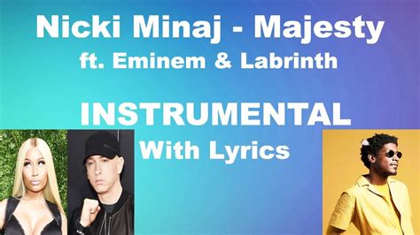 Nicki Minaj Majesty Instrumental Karaoke With Lyrics Ft Eminem