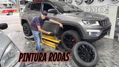 Pintura Rodas Preto Brilhante Black Piano Jeep Compass Trailhawk Aro