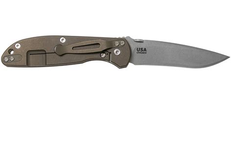 Rick Hinderer Firetac Recurve Battle Bronze Black G Pocket Knife