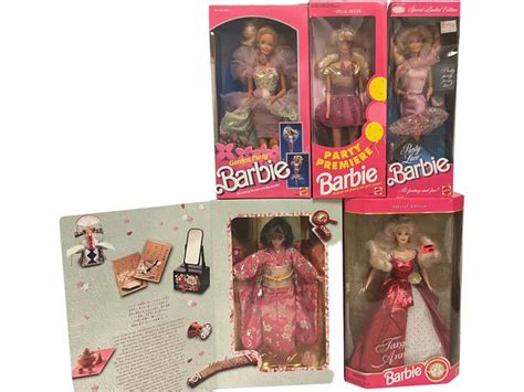 Lot - (5) Special and Limited Edition Barbies