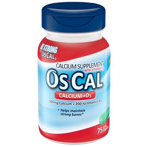 Os Cal Calcium D3 500 Mg Calcium Supplement With 200 Iu Vitamin D3 To Help Maintain Strong