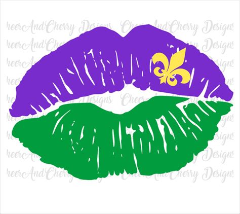 Mardi Gras Lips Svg Files For Cricut Silhouette Iron On Mardi Etsy