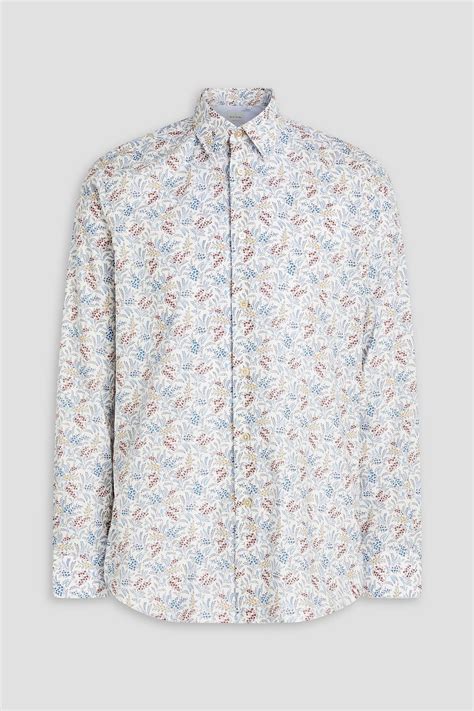 Paul Smith Floral Print Cotton Poplin Shirt The Outnet