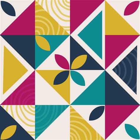 Retro aesthetic pttern background.Abstract geometric shapes seamless ...