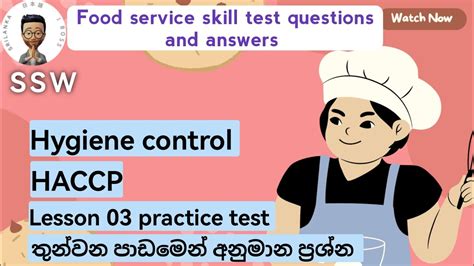 Food Service Skill Test Japan Hygiene Control Ssw Food Service