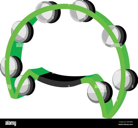 Green Tambourine Music Instrument Stock Vector Image And Art Alamy