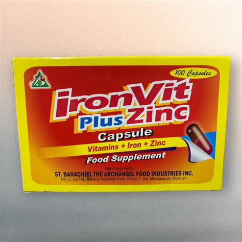 IRONVIT plus ZINC (Vitamins + Iron + Zinc) Food Supplement | Lazada PH