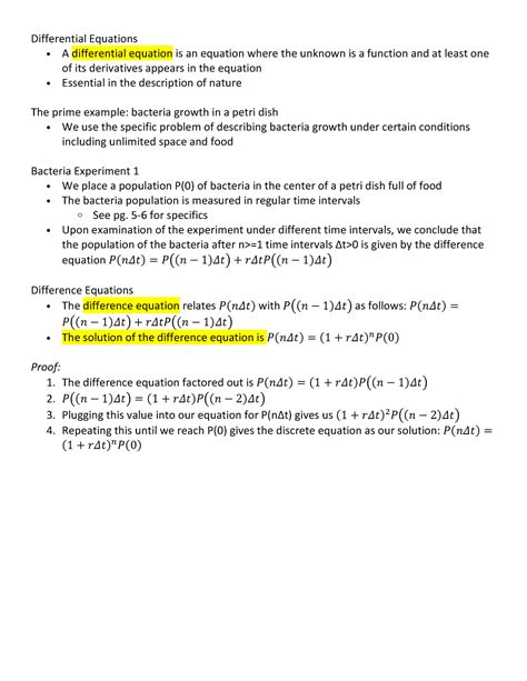 MTH235 1 Ch 1 1 Differential Equations A Differential Equation Is