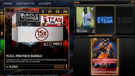 Madden Ultimate Team All Pro Pack Bundle Opening Trying To Pull