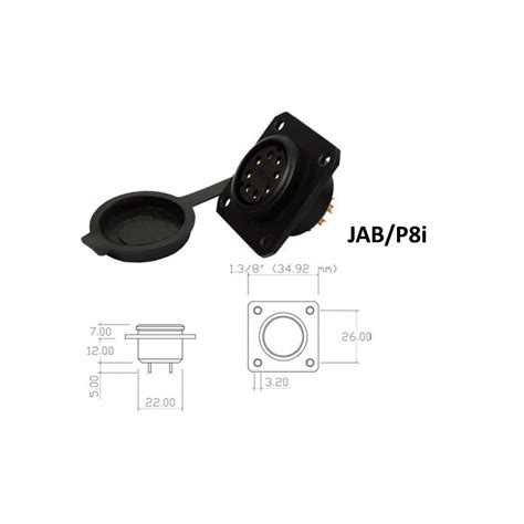 Conector p Painel JAB P8i 8 contatos fêmea