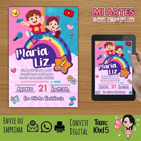 Convite Digital Maria Clara E Jp E Sonic Produtos Elo