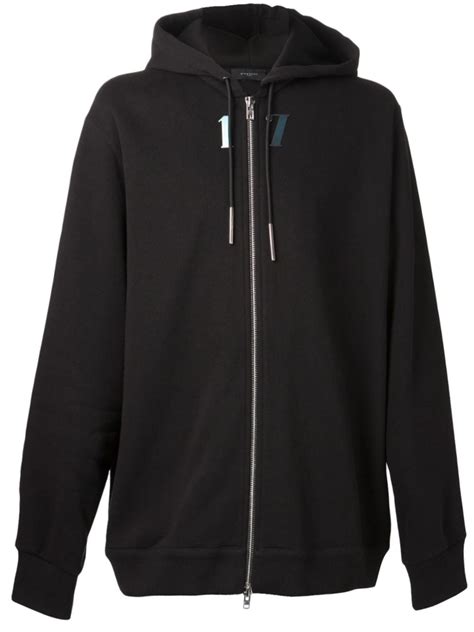 Givenchy Zip Up Hoodie in Black for Men | Lyst