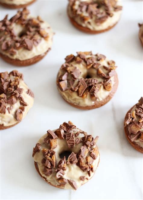 Baked Chocolate Donuts With Peanut Butter Glaze