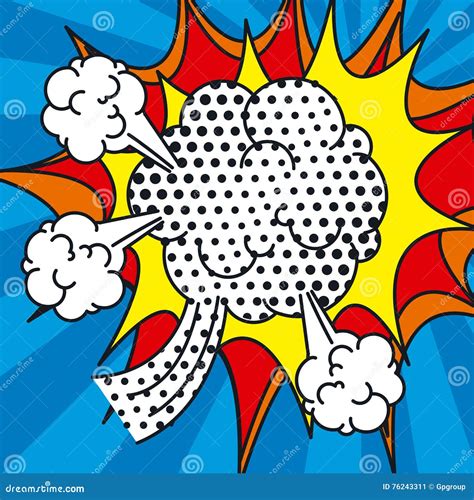 Explosion Pop Art Style Stock Vector Illustration Of Concept