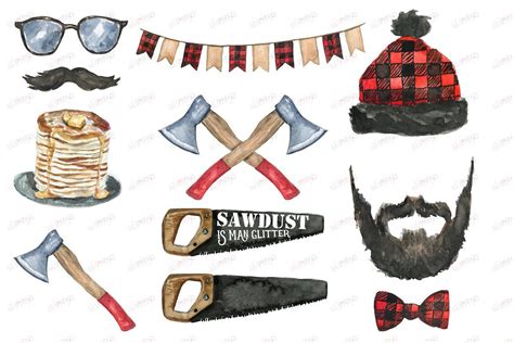 Lumberjack Clipart Clip Art Modern Graphic Design Sawdust Is Man