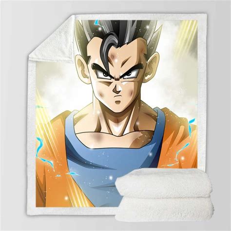 Ultimate Gohan Mystic Gohan Dragon Ball Super Sherpa Fleece Blanket