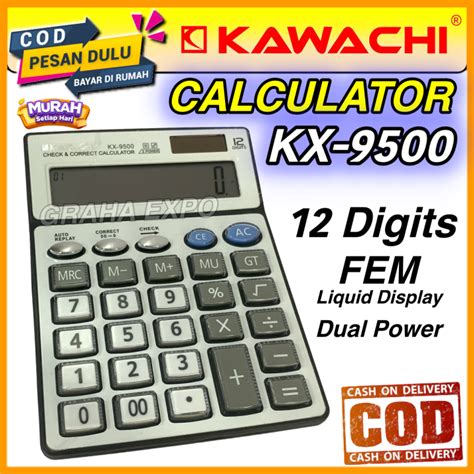 Kawachi Kalkulator Jumbo Kx Digit Electronic Calculator Dual