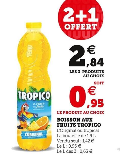 Promo Tropico Boisson Aux Fruits Chez U Express