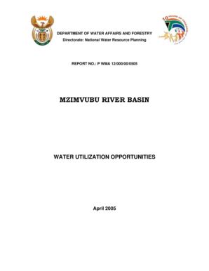 Fillable Online Part Department Of Water Affairs And Forestry Fax