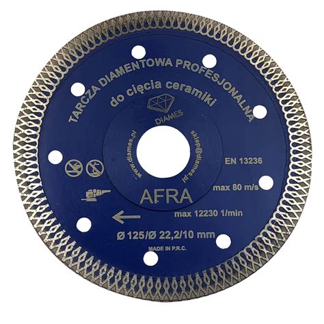 TARCZA DIAMENTOWA 125 22 2 MM DO GRESU CERAMIKA AFRA Cena Opinie