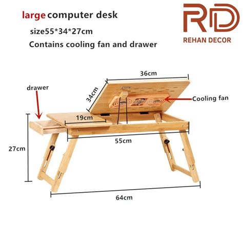 Standing Desk Folding Laptop Stand Cooling Fan Desk - Etsy