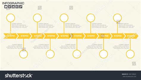 Timeline Arrow Infographics Template 10 Options Stock Vector (Royalty ...