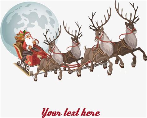 Santa Claus And Reindeer Hd Transparent Christmas Reindeer And Santa