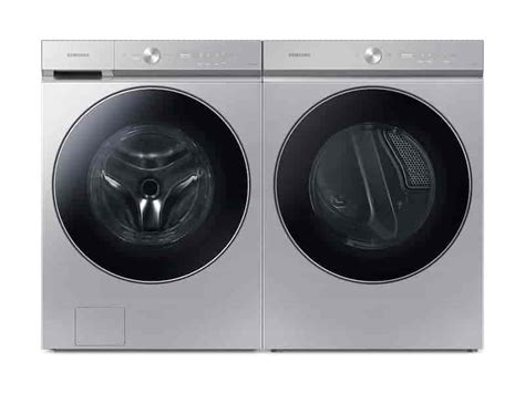 Bespoke Silver Steel Ultra Capacity Ai Optiwash Front Load Washer And Electric Dryer Set