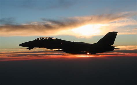 HD wallpaper: grumman f 14 tomcat, air vehicle, airplane, sunset ...