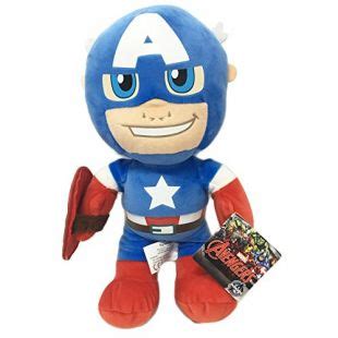 Play MARVEL LES AVENGERS PELUCHE CAPTAIN AMERICA PERSONNAGE BLEU