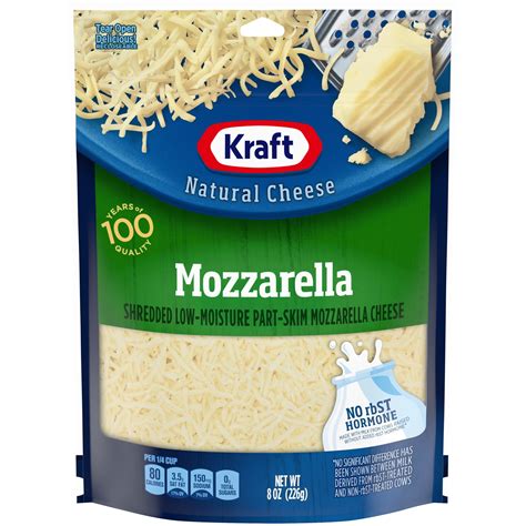 Kraft Mozzarella Shredded Cheese 8 Oz Bag