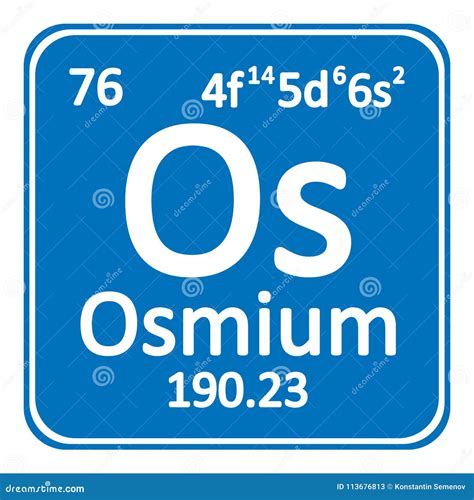 Periodic Table Element Osmium Icon. Stock Illustration - Illustration ...