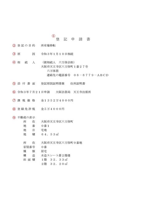 相続登記の申請書の書き方を登記の専門家が解説します 大阪市の相続手続き代行なら【木戸司法書士・行政書士事務所】