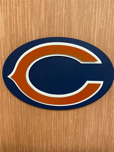 Chicago Bears C 3 D Metal Wall Sign Etsy