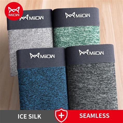 Miiow Pcs Brand Retro Gay Sexy Men Underpants Boxers Shorts Breathable Cueca Man Underwear Men