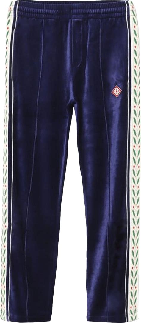 Buy Casablanca Laurel Track Pant Navylaurel Mf22 Jtr 078 01 Navy