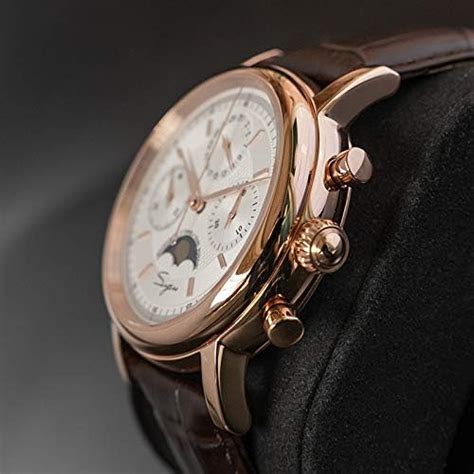 SU1908GW MoonPhase Master Seagull ST1908 Uhrwerk Saphir Kristall Herren