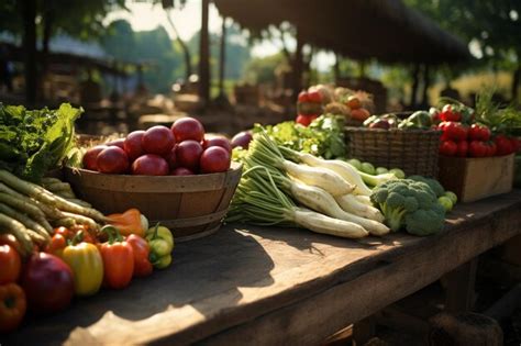 Premium AI Image Fresh Food Photography At Local Farmers Markets With