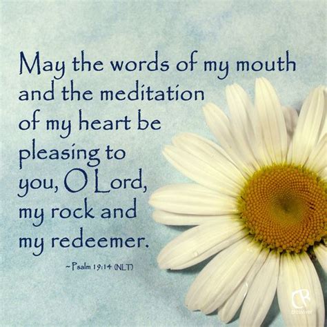 May The Words Of My Mouth And The Meditation Of My Heart Be Pleasing To