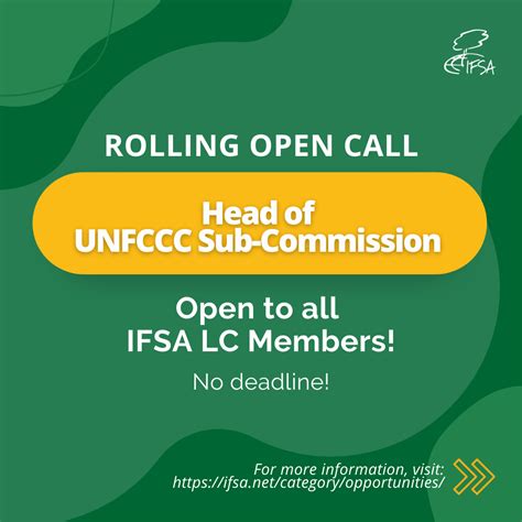 Open call - HoSC UNFCCC - IFSA