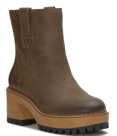 Lucky Brand Rhoslyn Suede Platform Booties Dillard S