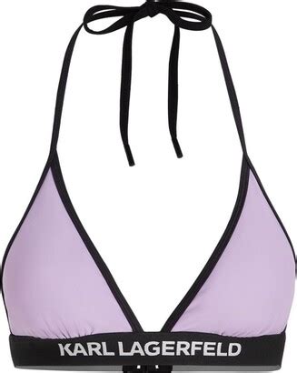 Karl Lagerfeld Paris Logo Triangle Bikini Top ShopStyle Two Piece Swimsuits