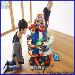Car Track Set Hot Wheels Track Set And Toy Cars City Ultimate Garage Playset