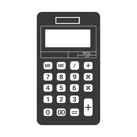 Premium Vector Silhouette Calculator Office Utility Black Color Only