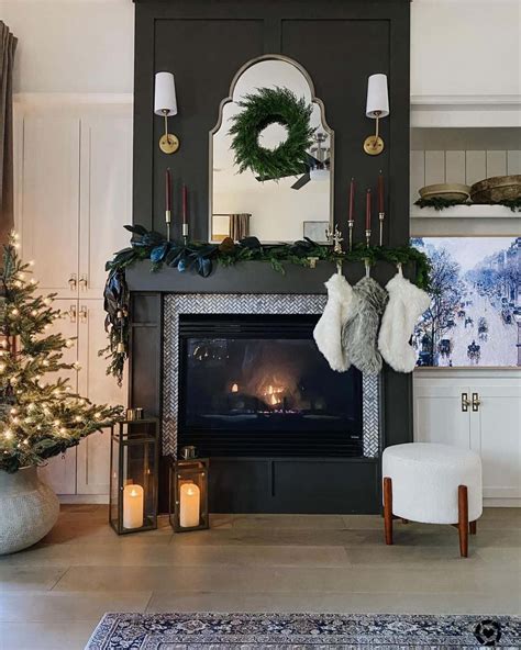 Living Room With Fireplace And Christmas Décor Soul And Lane