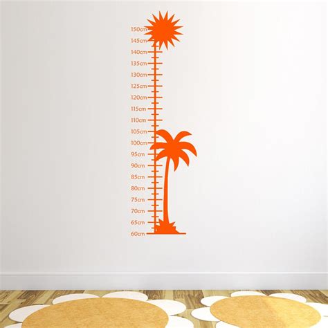 Palm Tree Growth Chart For Children Wall Sticker by Mirrorin