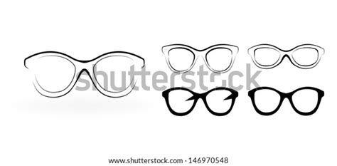 Set Modern Glasses Vector Illustration Isolated Stock Vector Royalty Free 146970548 Shutterstock