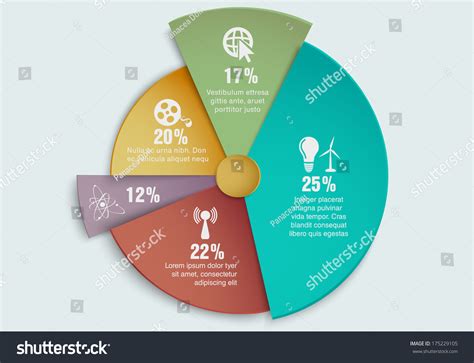 Colorful Business Pie Chart Stock Vector (Royalty Free) 175229105 ...